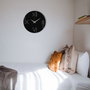 Wallity Reloj de Pared Decorativo Metal Negro 48x48 cm Grosor 1.2mm Elegancia y Arte para Hogar y Oficina